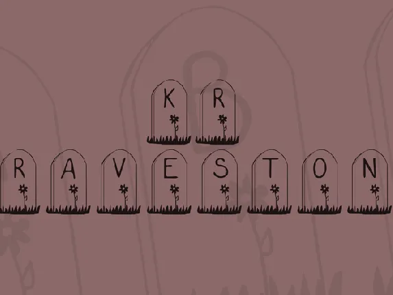 KR Gravestone font