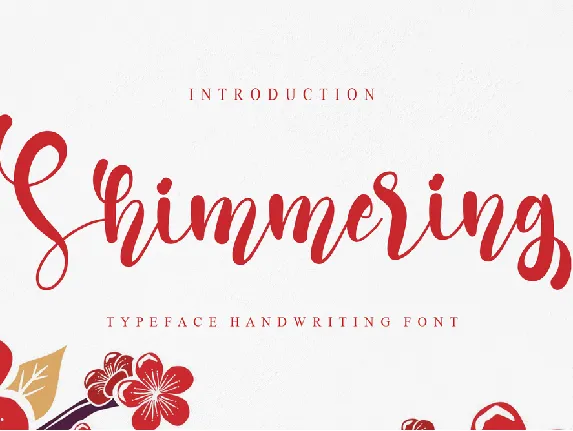 Shimmering font