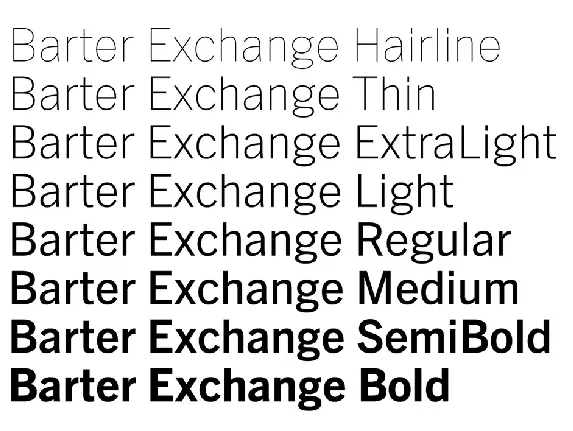 Barter Exchange Typeface font