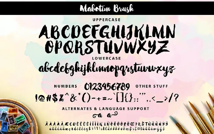 Mabotim Brush Free font