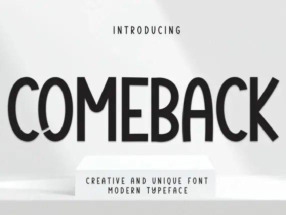 Comeback Display font