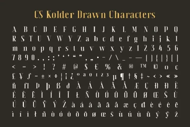 CS Kolder Drawn font