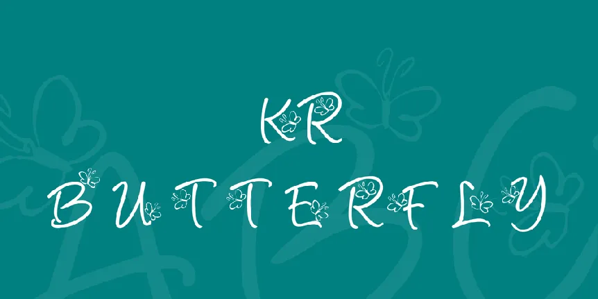 KR Butterfly font