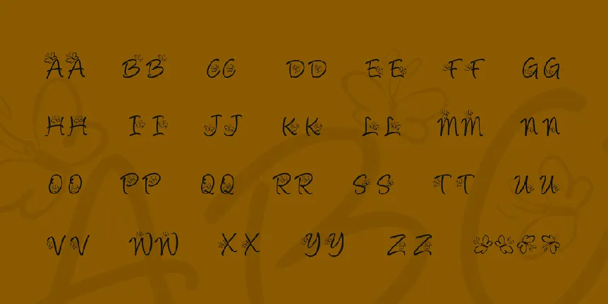 KR Butterfly font