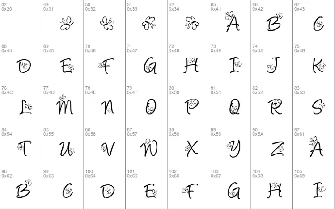 KR Butterfly font