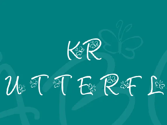 KR Butterfly font