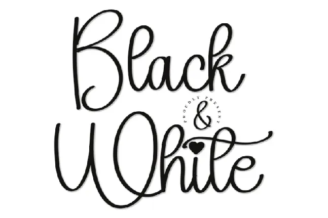 Black And White font