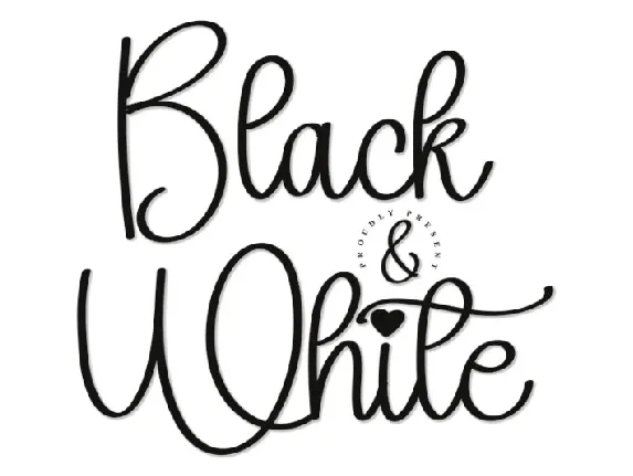 Black And White font