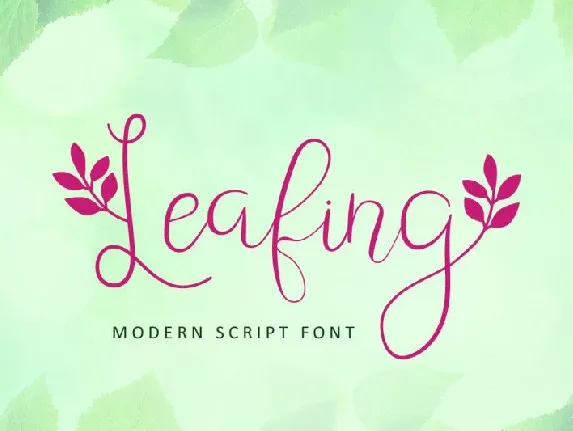 Leafing Modern Script font