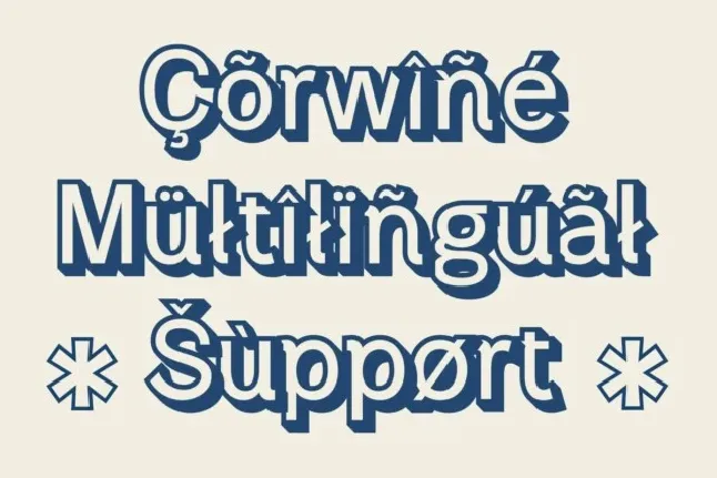 Corwine 3D font