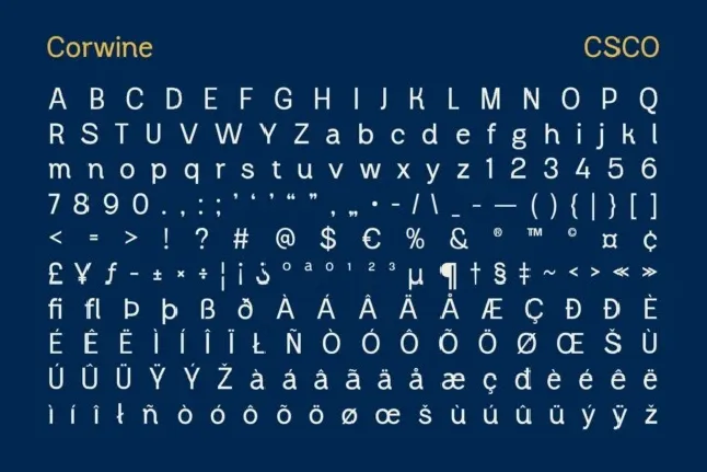 Corwine 3D font