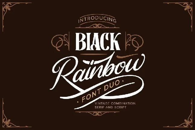 Black Rainbow Duo font