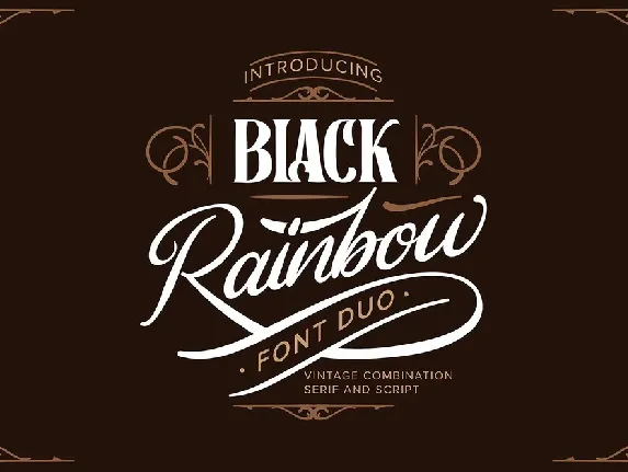 Black Rainbow Duo font