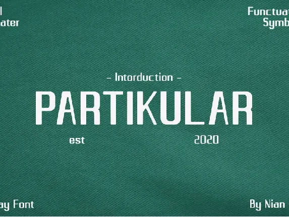 Partikular font