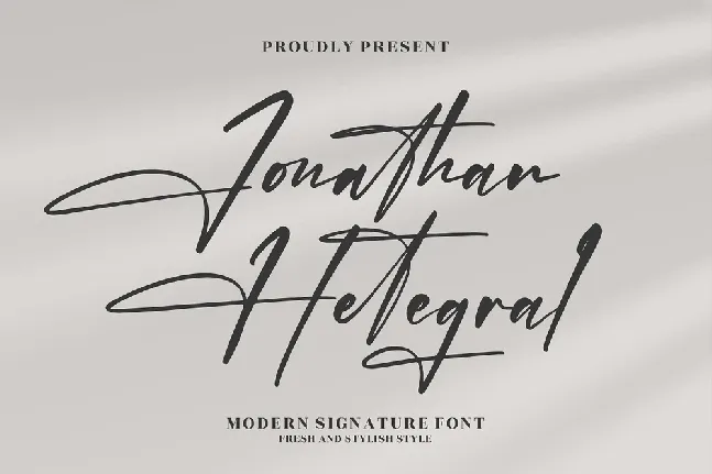 Jonathan Hetegral font