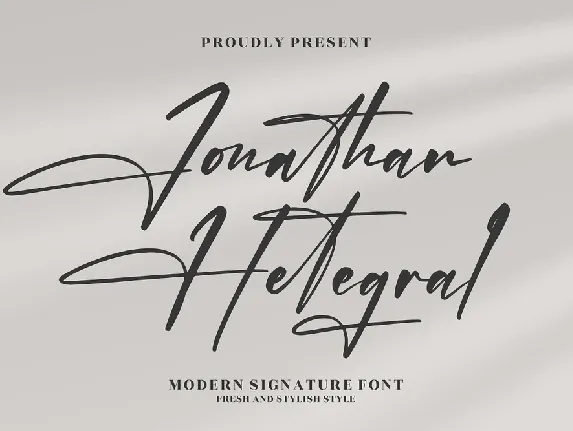 Jonathan Hetegral font