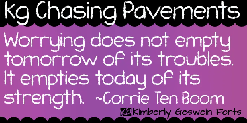 KG Chasing Pavements font