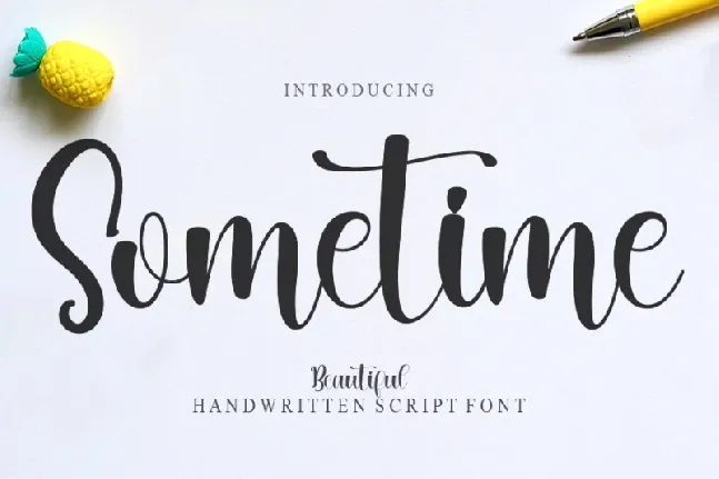 Sometime Script Typeface font