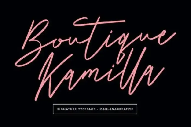 Boutique Kamilla Handwritten font