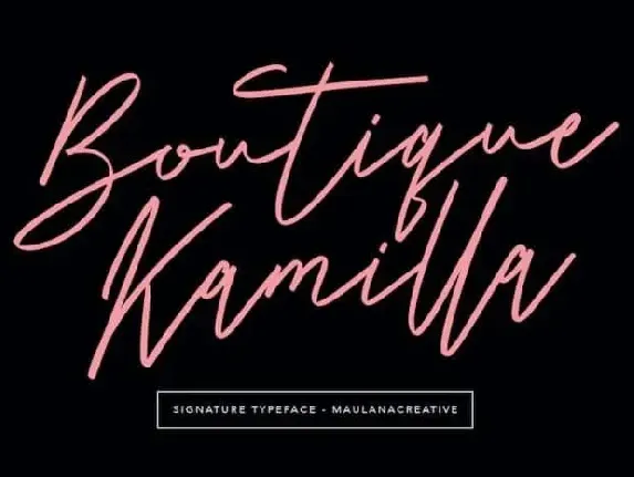 Boutique Kamilla Handwritten font