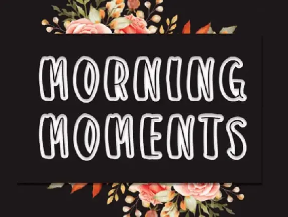 MORNING MOMENTS Display font