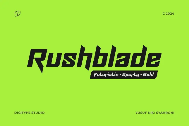 Rushblade Demo font