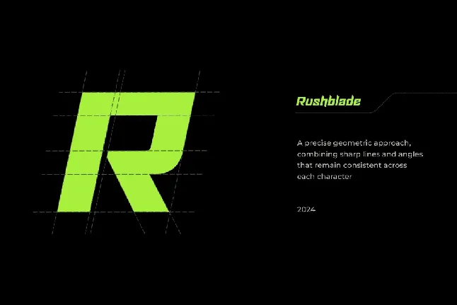 Rushblade Demo font