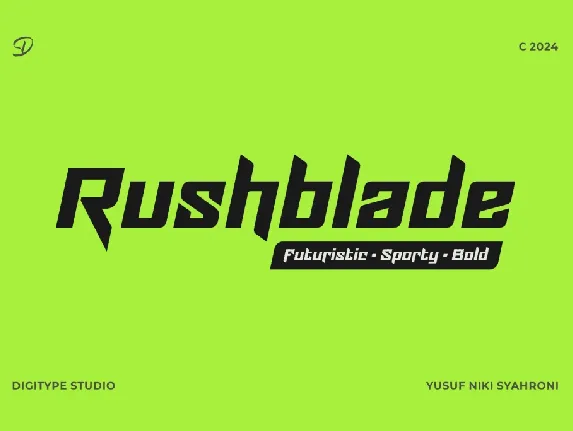 Rushblade Demo font