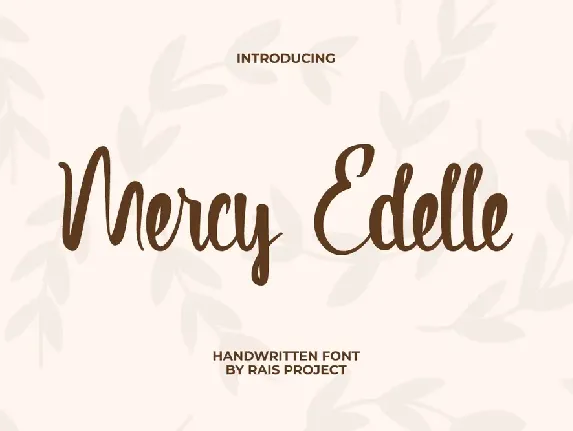 Mercy Edelle Demo font