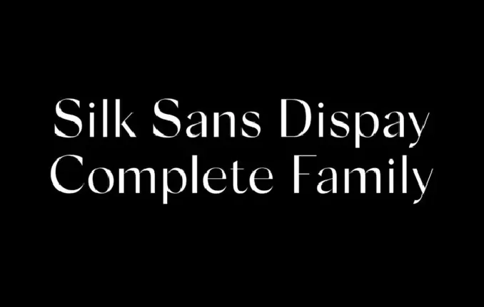 Silk Sans Display Family font