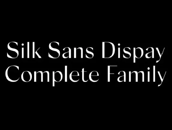 Silk Sans Display Family font