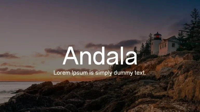 Andala font