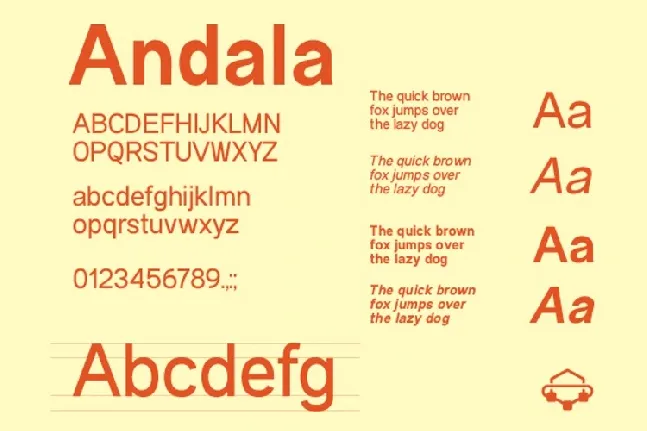 Andala font