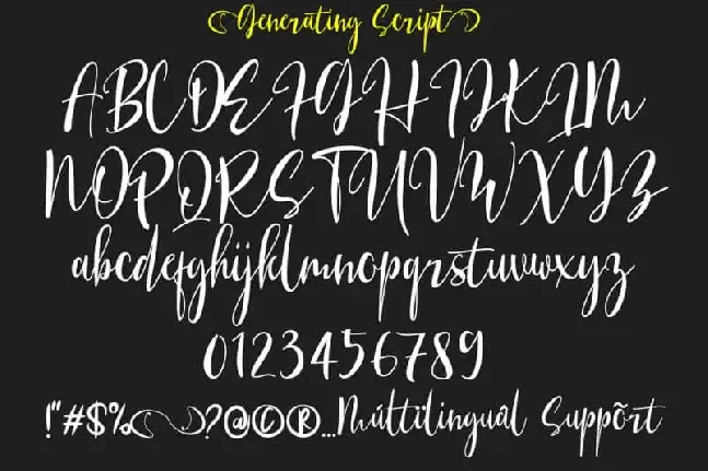 Generating Script Demo font