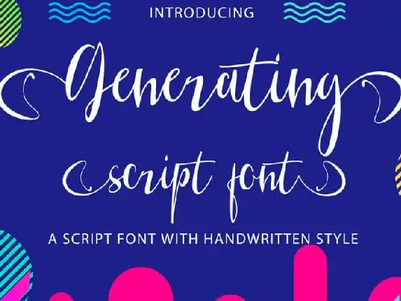 Generating Script Demo font