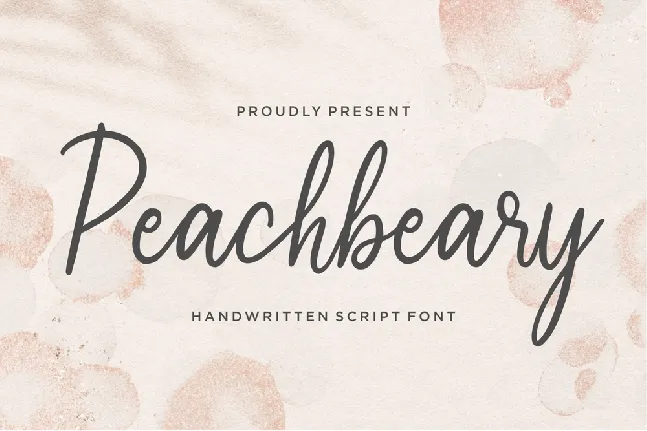 Peachbeary font