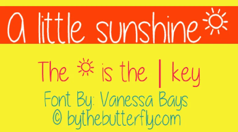 A little sunshine font