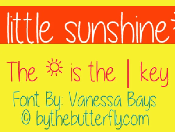 A little sunshine font