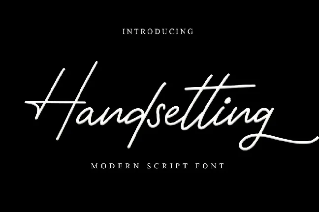 Handsetting font