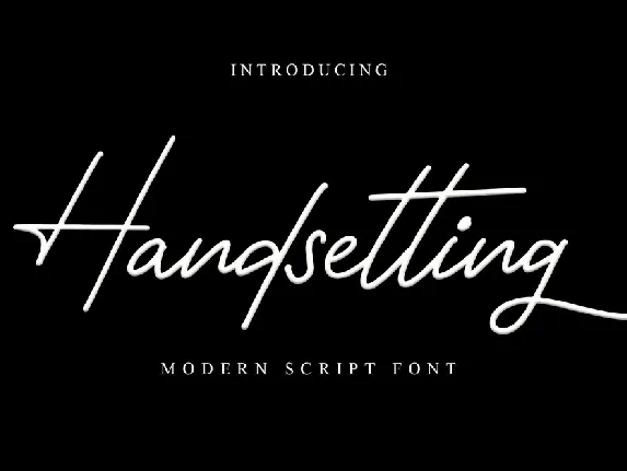 Handsetting font