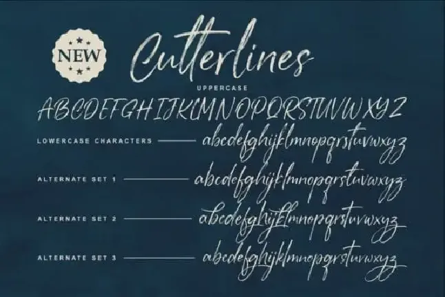 Cutterlines Brush font