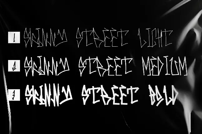 Skinny Street font