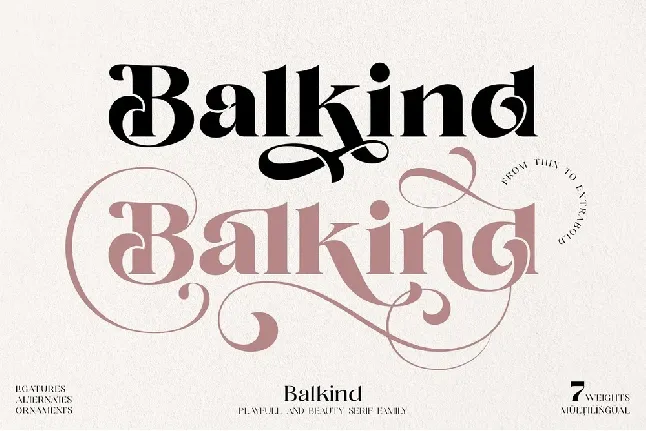 Balkind Serif font