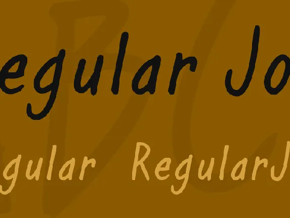 regular Joe font