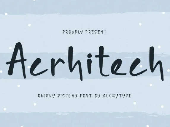 Acrhitech font