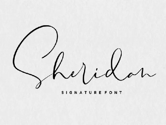 Sheridan Signature font