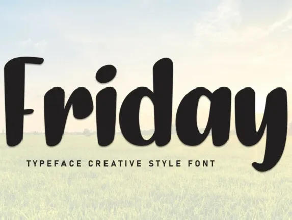 Friday Brush font