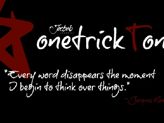 onetrick Tony trial font