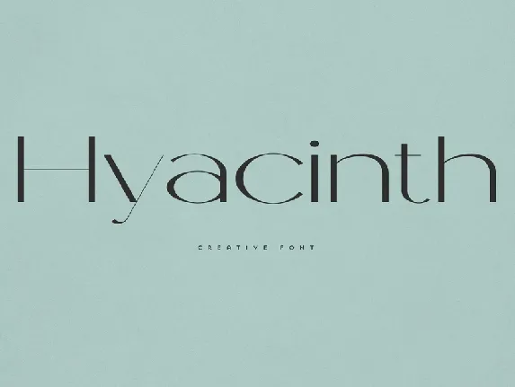 Hyacinth font