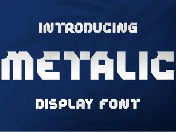 Metalic font